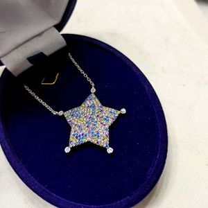 Sterling Silver Rainbow Star Pendant